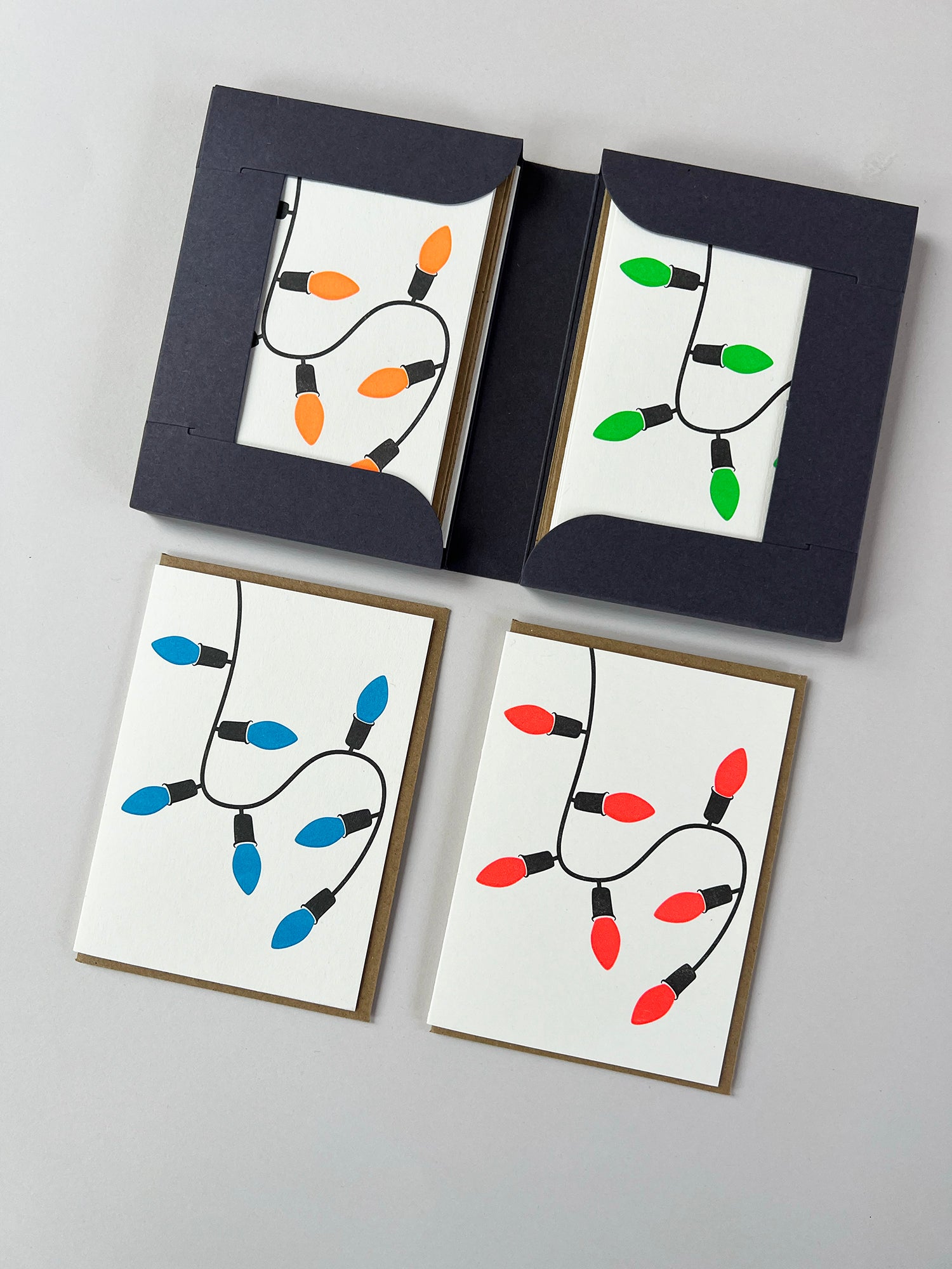 Neon Lights Notecard Set | Set of 8