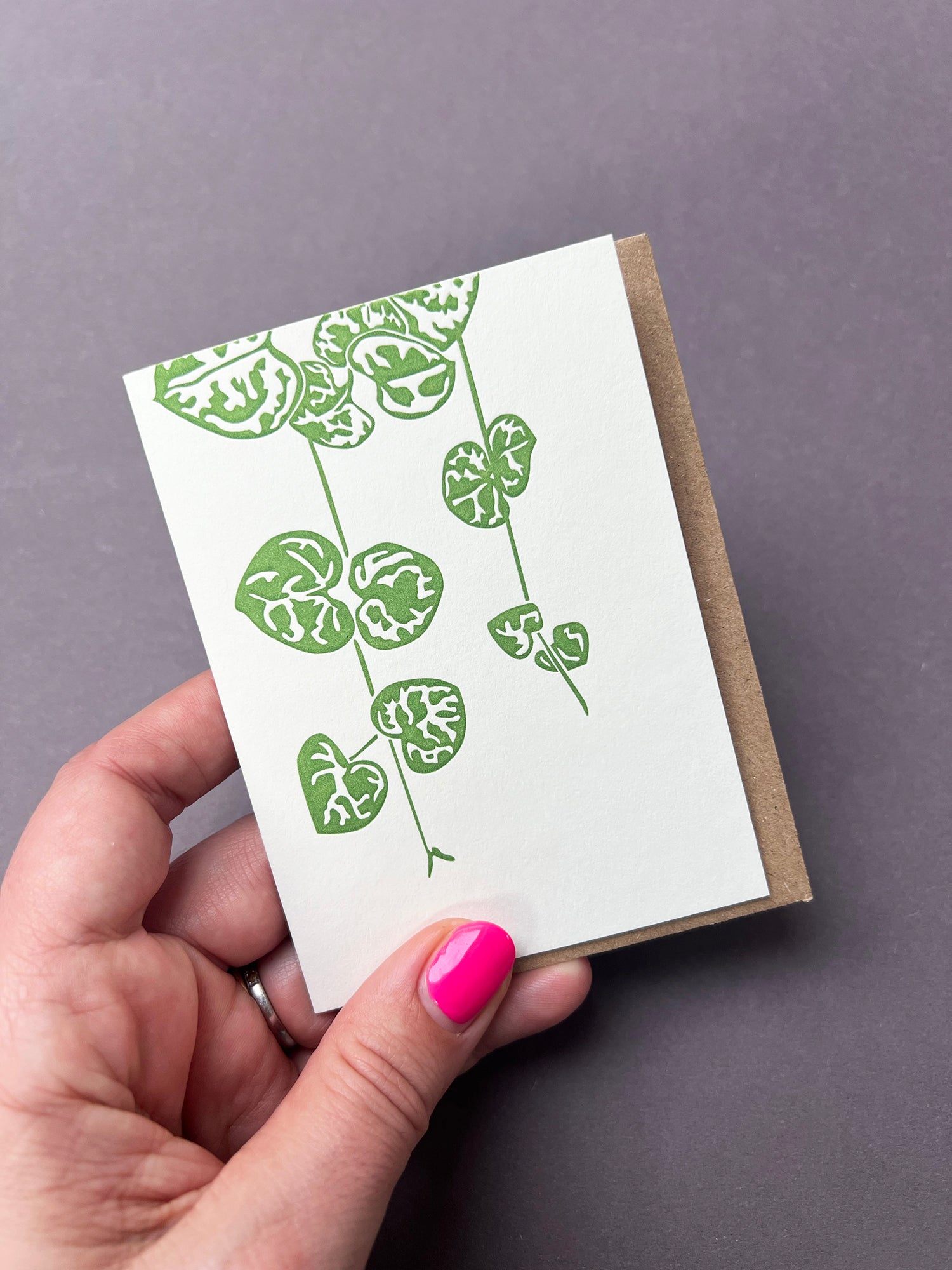 String of Hearts Card