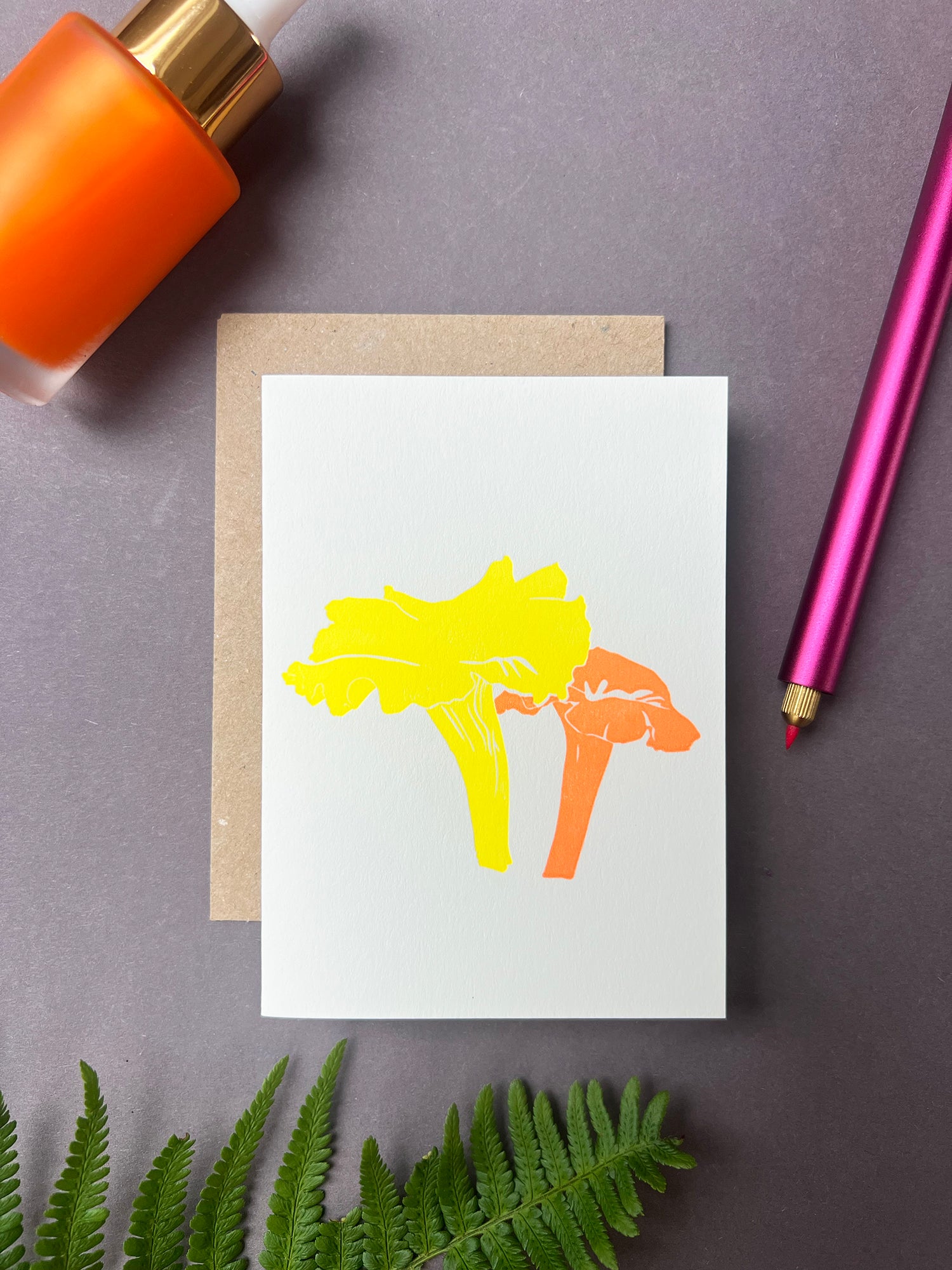 Chanterelle Mushroom Card