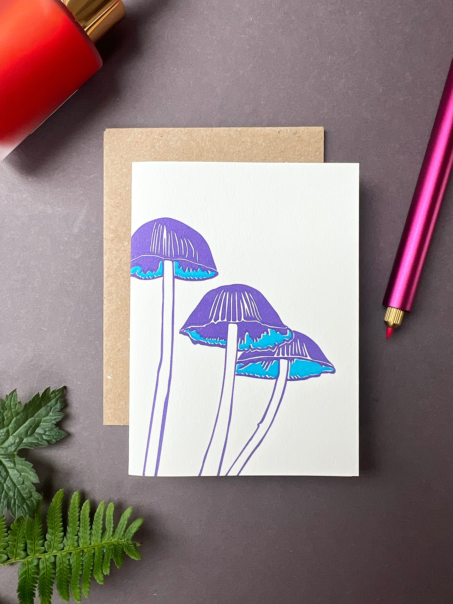Neon Fungi Notecard Set | Set of 8