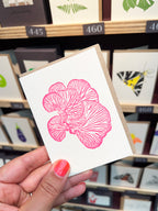 Pink Oyser Mushroom Card
