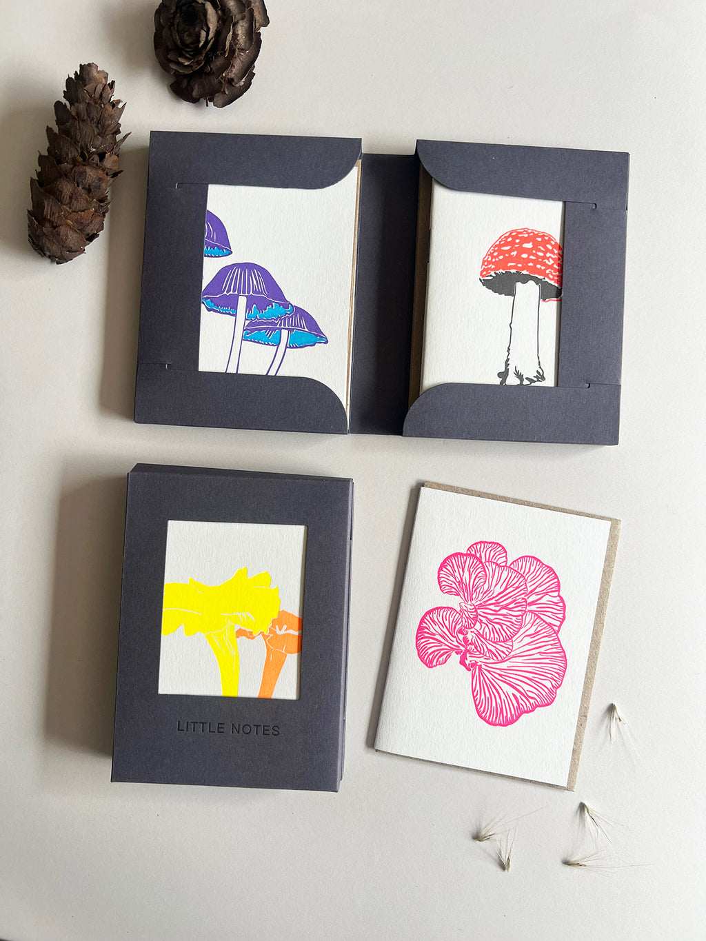 Neon Fungi Notecard Set | Set of 8