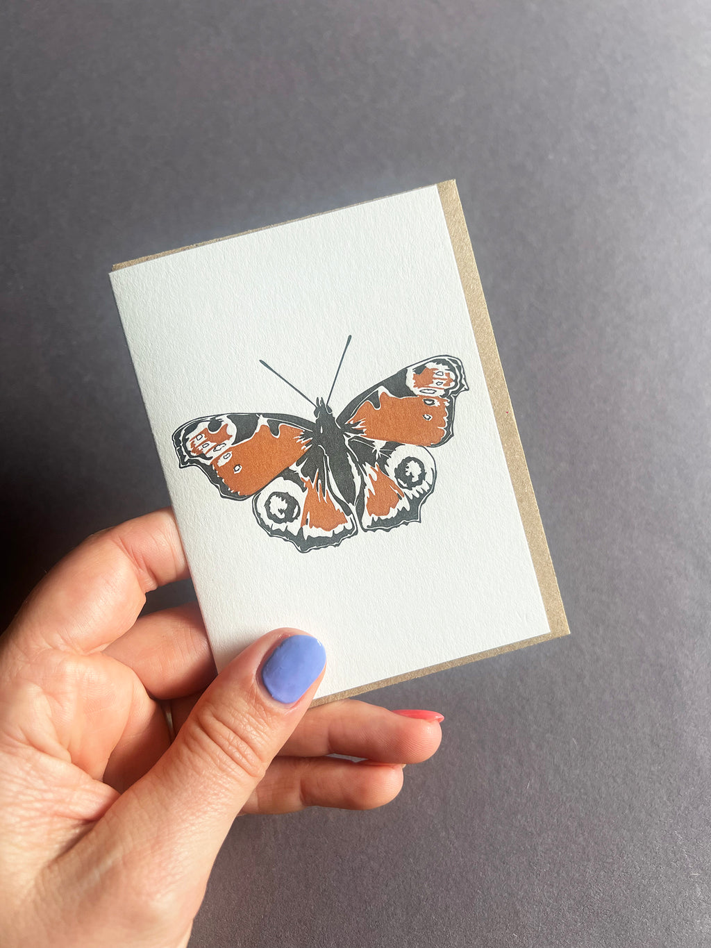 Peacock Butterfly Card
