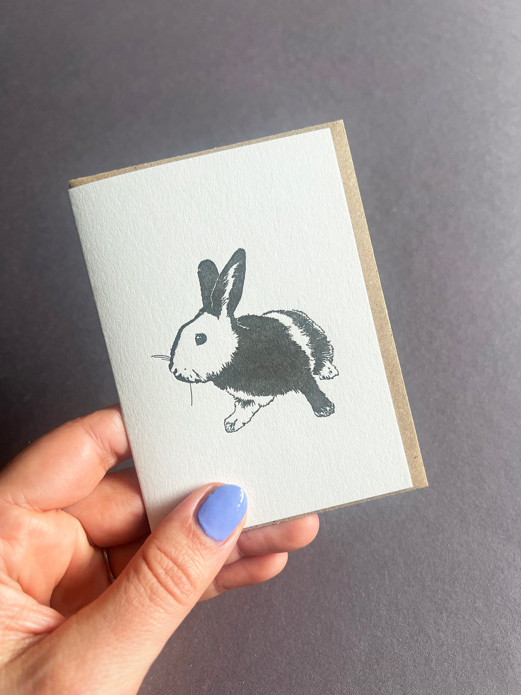 Harlequin Bunny Card