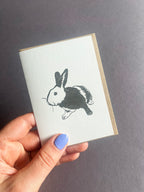 Harlequin Bunny Card
