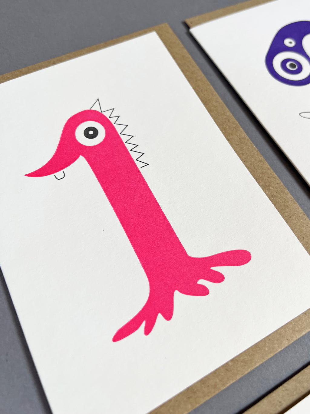Alien One Pink Letterpress Card | 1st Birthday Card
