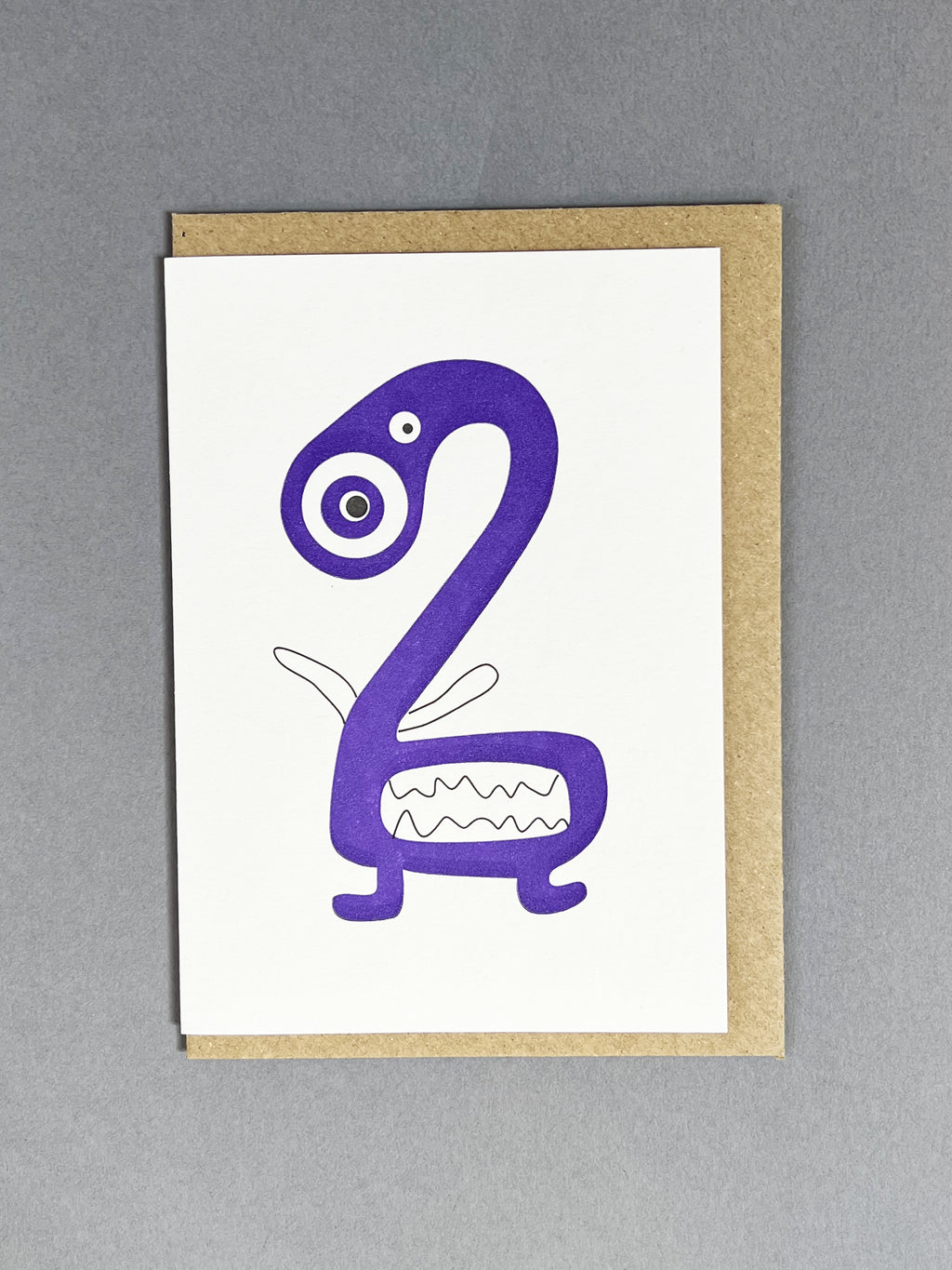 Alien Two Letterpress Card | 2nd  Birthday Card