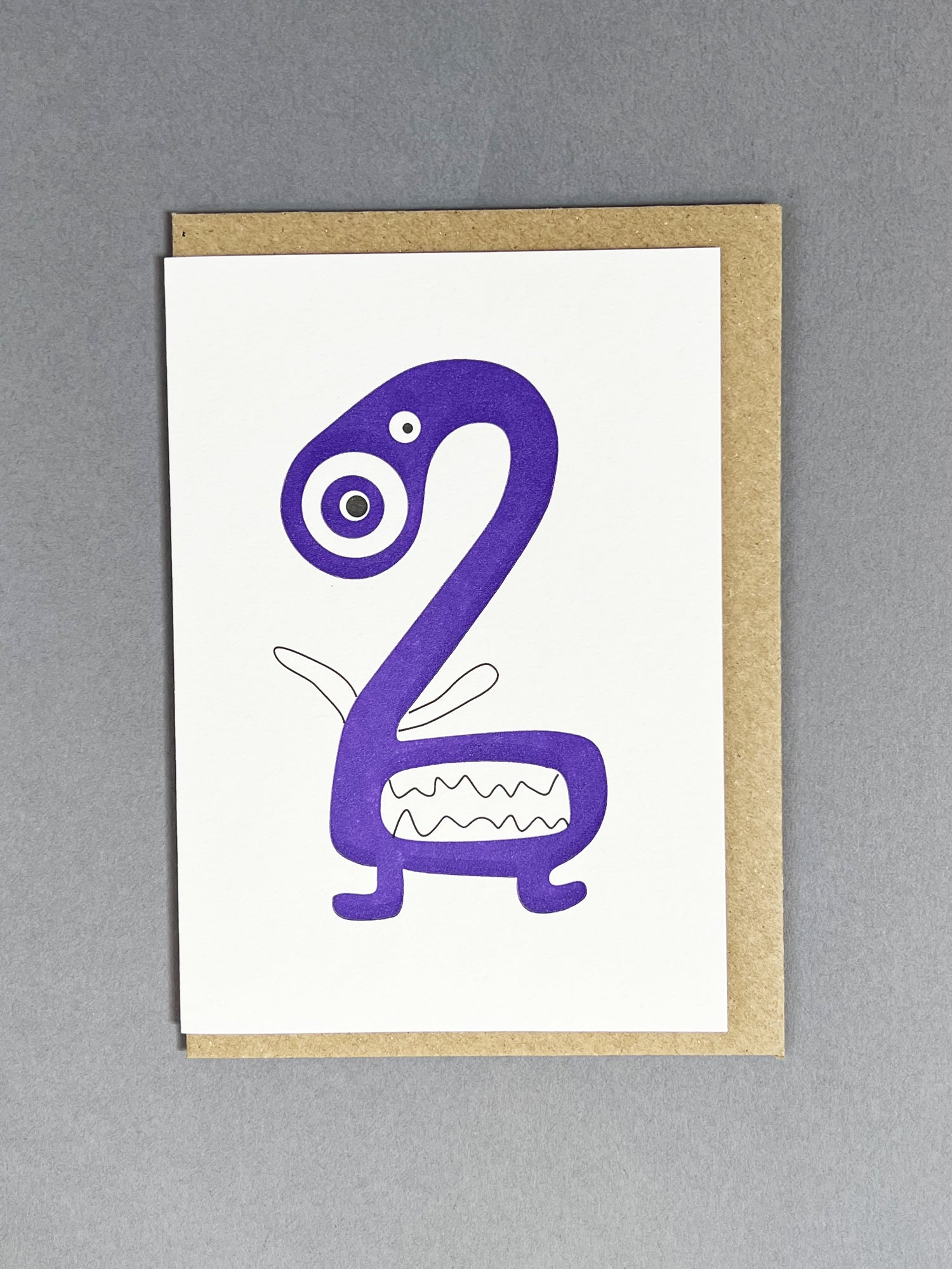 Alien Two Letterpress Card | 2nd  Birthday Card