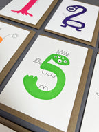 Alien Five Letterpress Card | 5th  Birthday Card