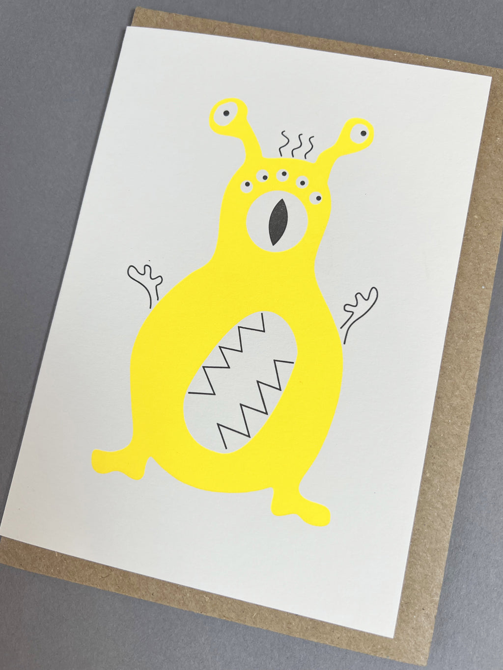 Alien Eight Letterpress Card | 8th Birthday Card