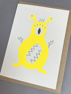 Alien Eight Letterpress Card | 8th Birthday Card