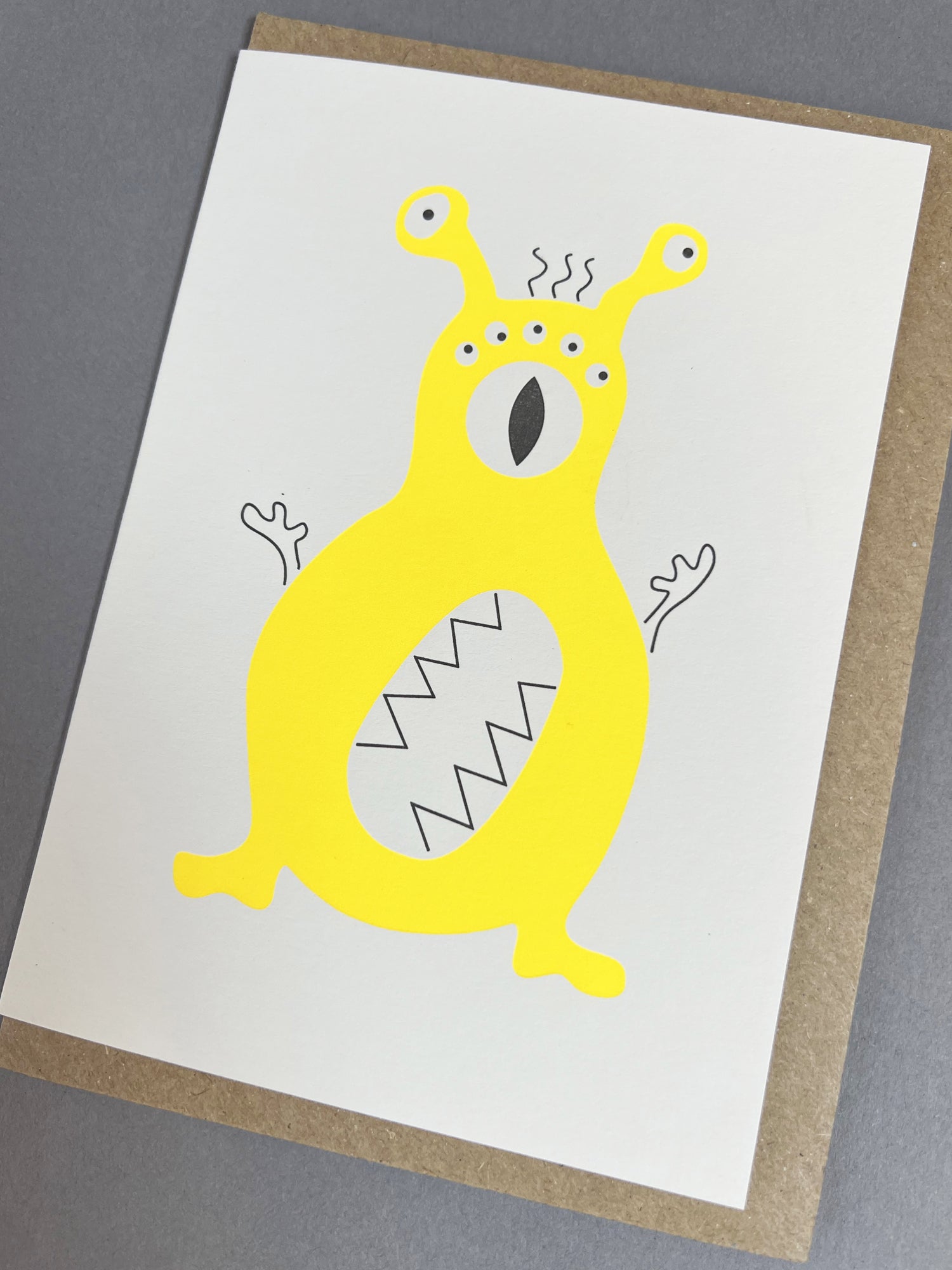 Alien Eight Letterpress Card | 8th Birthday Card