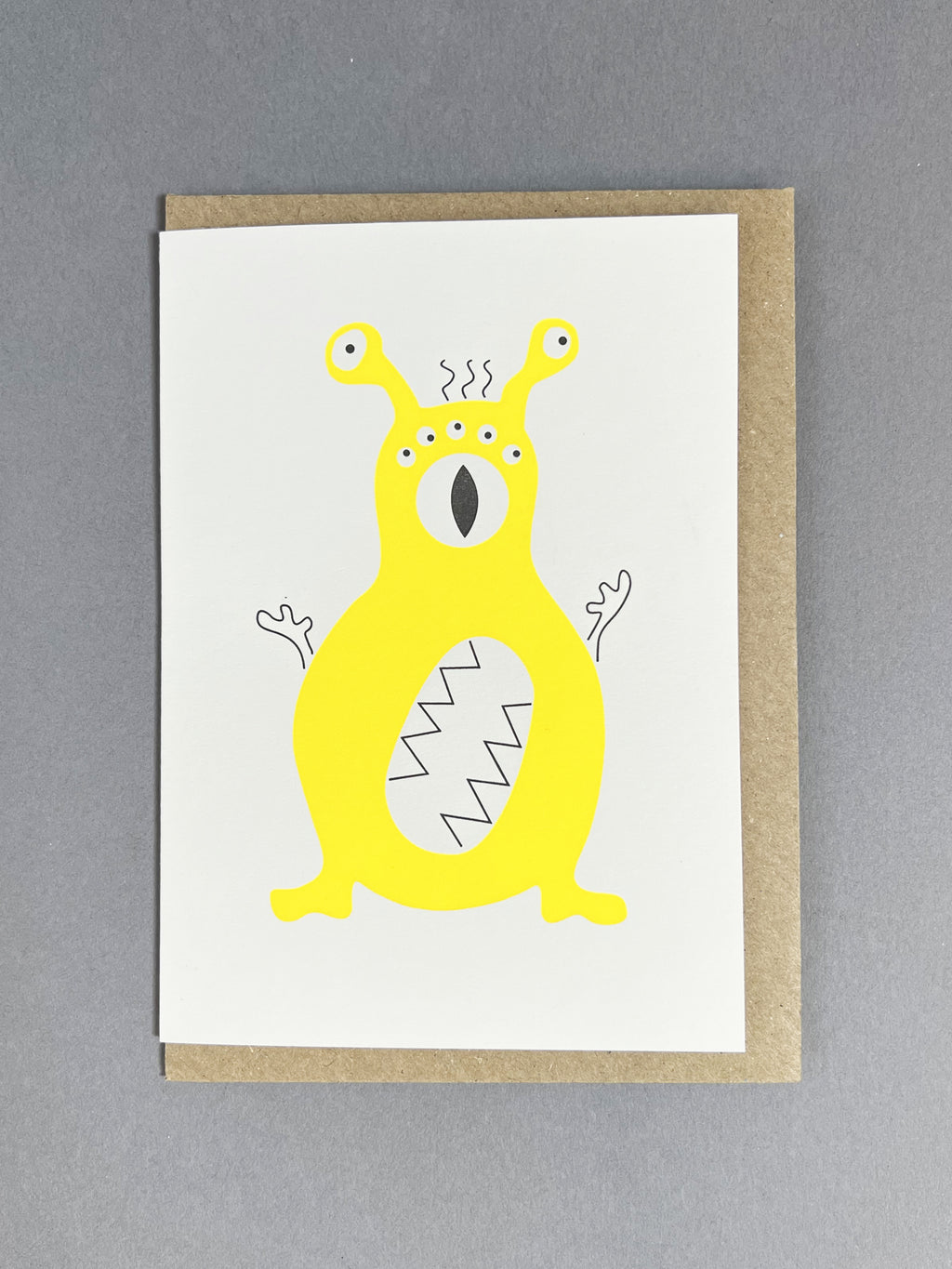 Alien Eight Letterpress Card | 8th Birthday Card