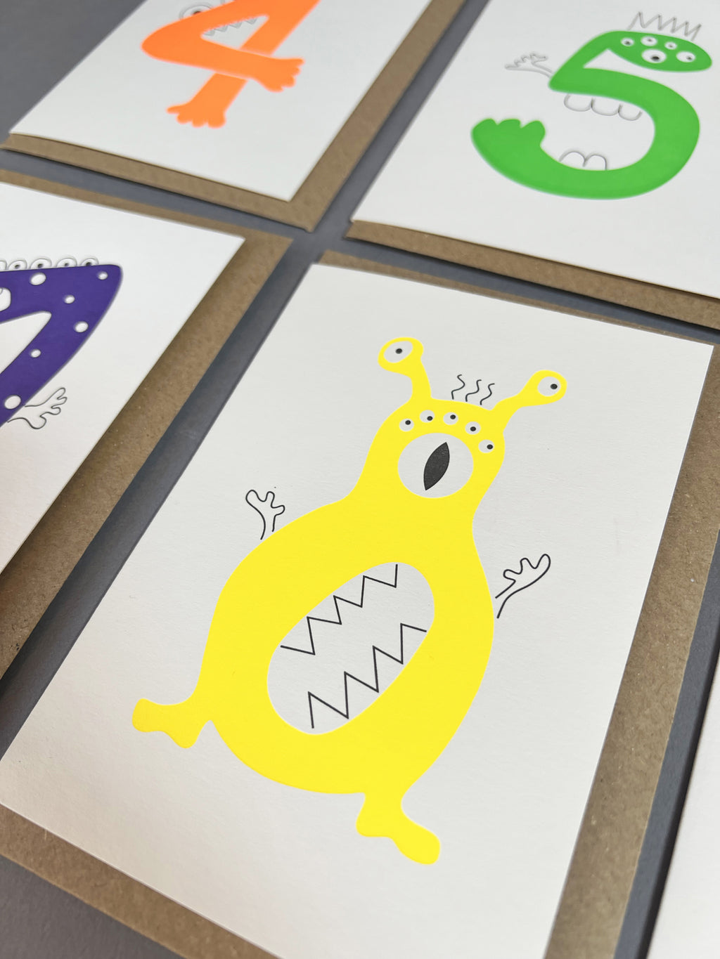 Alien Eight Letterpress Card | 8th Birthday Card