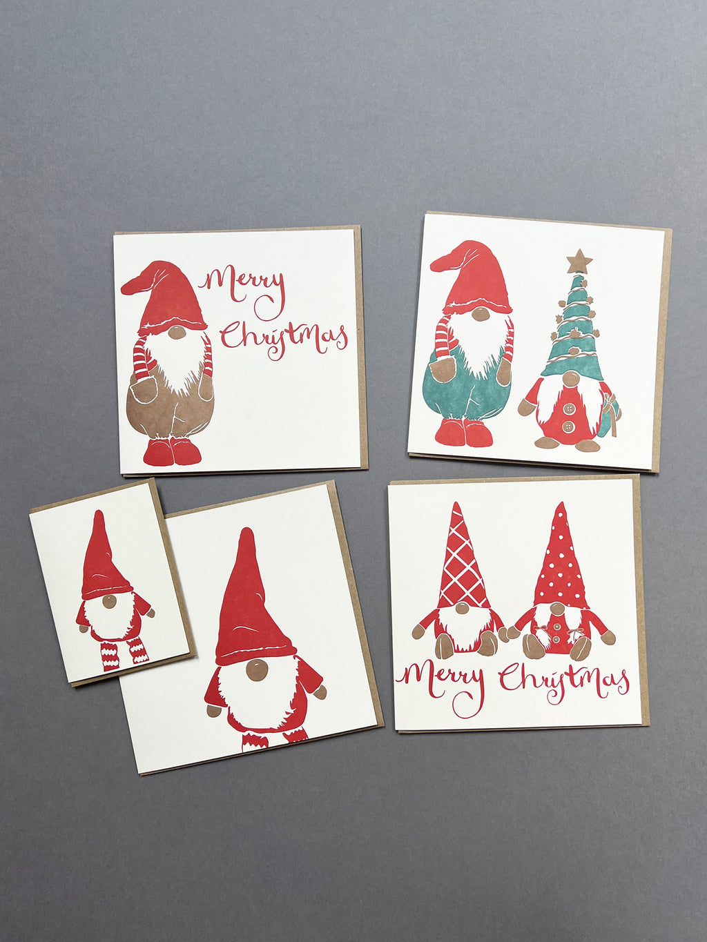 Father Christmas Gonk Letterpress Card