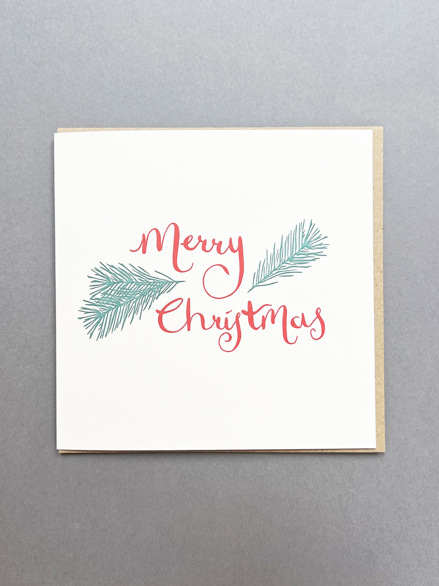 It's Christmas Pine Letterpress Card