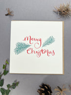 It's Christmas Pine Letterpress Card