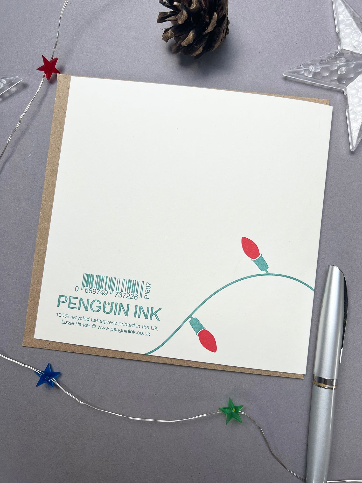Merry Lights Letterpress Card