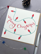 Merry Lights Letterpress Card
