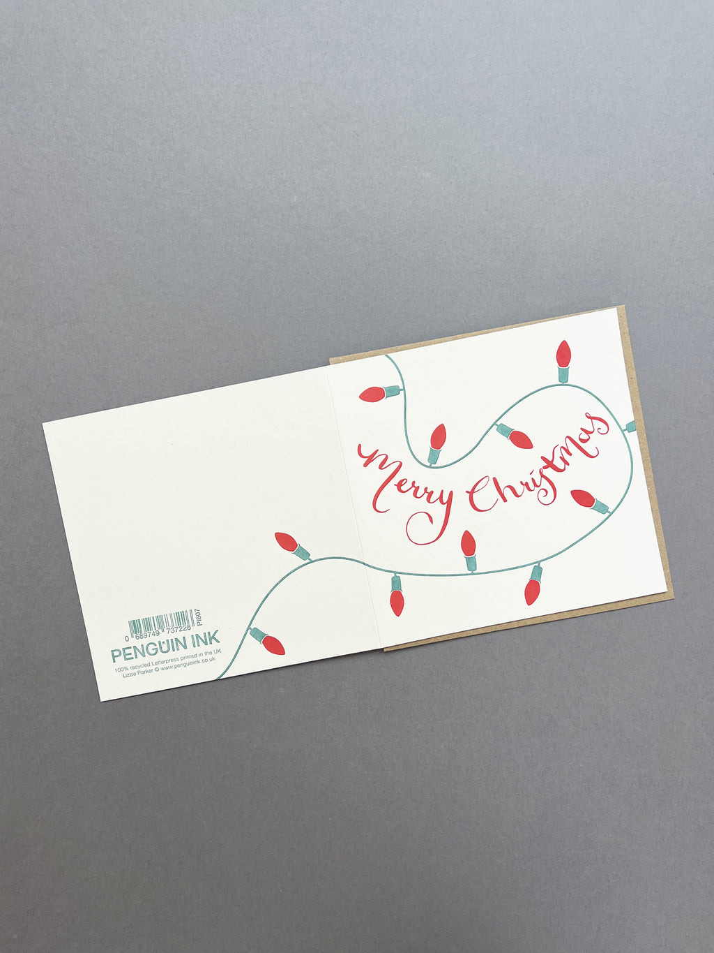 Merry Lights Letterpress Card