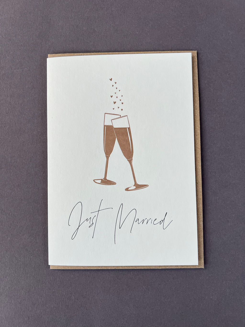 Just Married Letterpress Card | Wedding Card