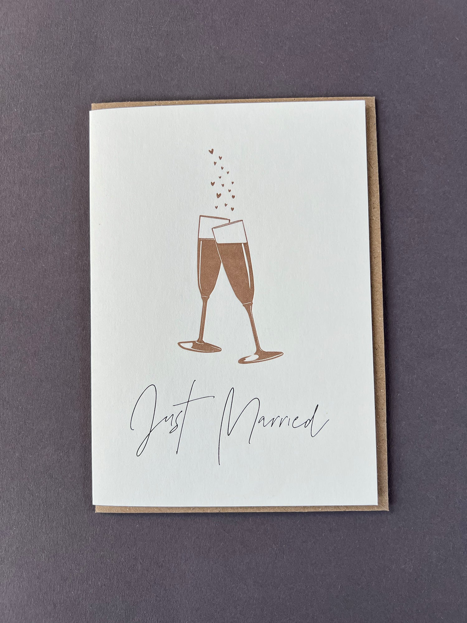 Just Married Letterpress Card | Wedding Card