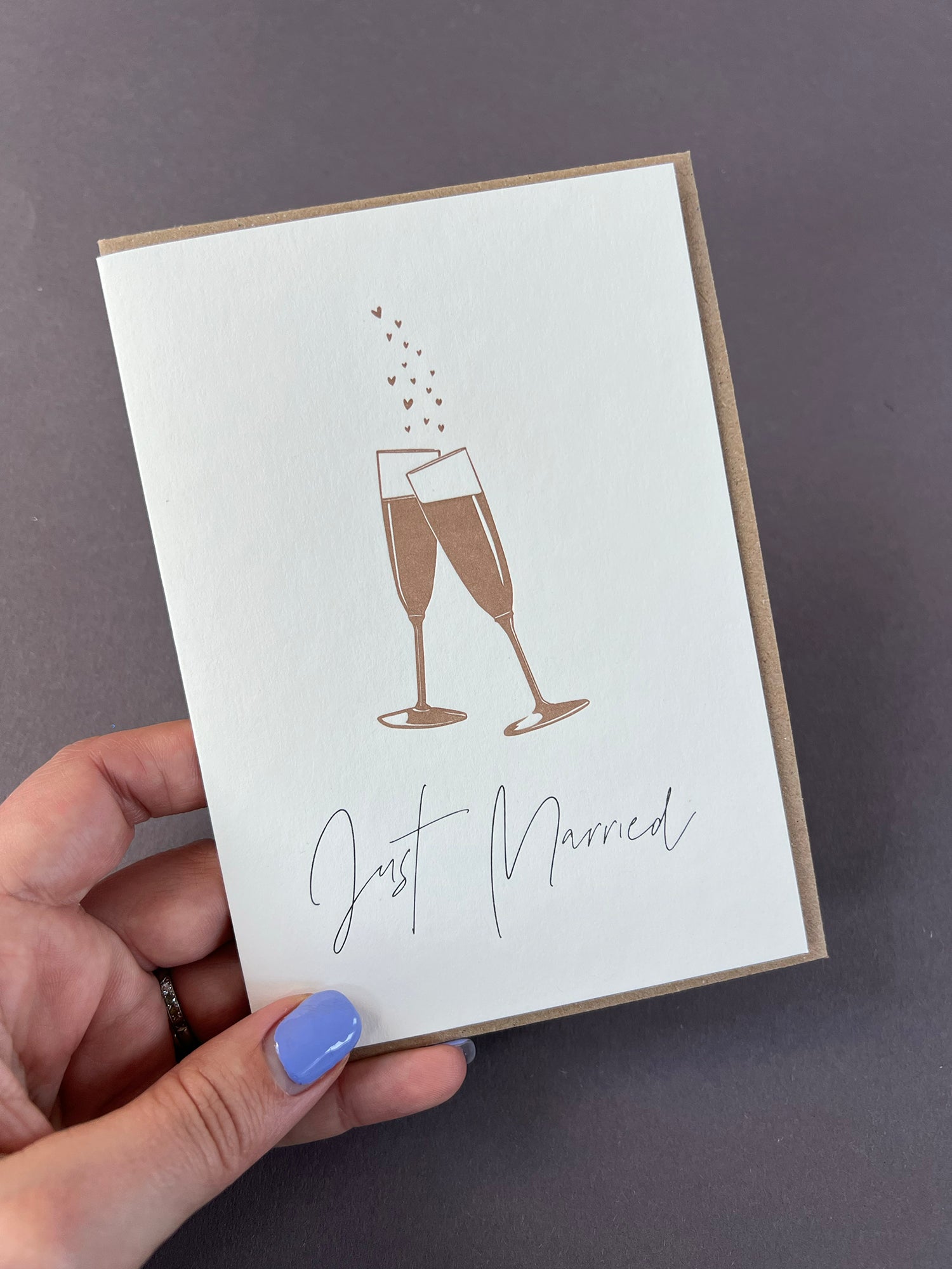 Just Married Letterpress Card | Wedding Card