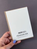 Congratulations Penguin Letterpress Card