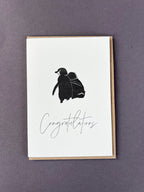 Congratulations Penguin Letterpress Card