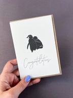 Congratulations Penguin Letterpress Card