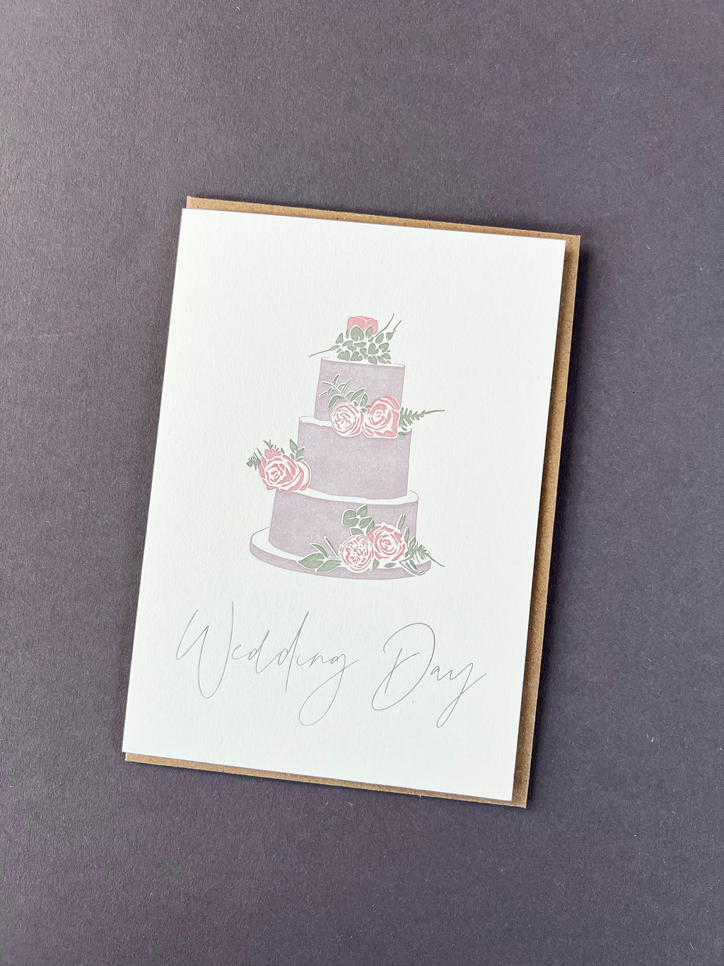 Wedding Cake Letterpress Card | Wedding Card