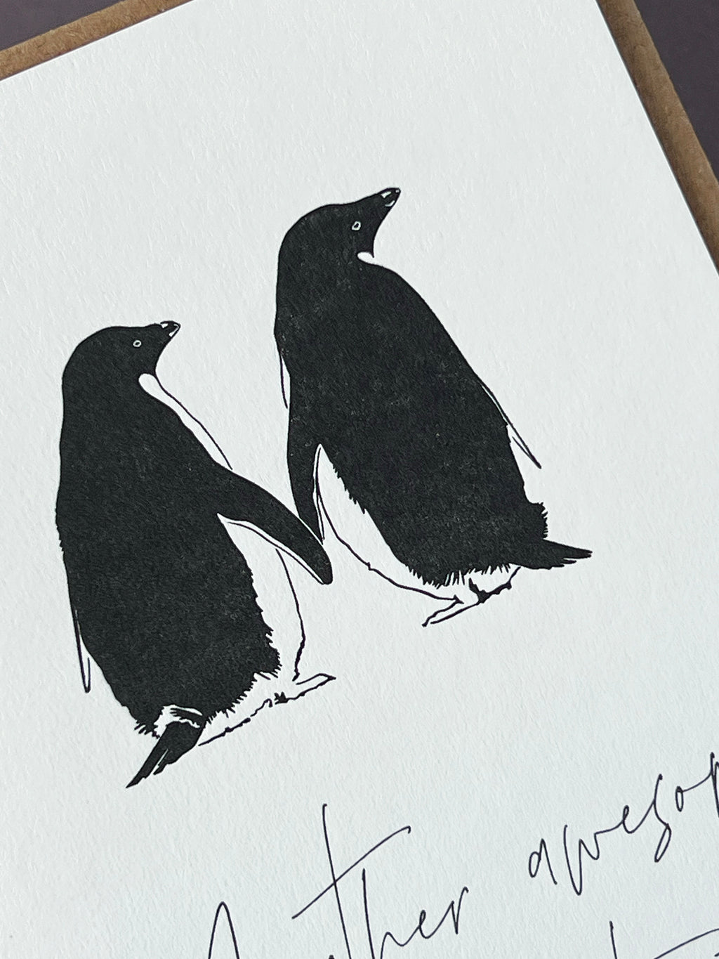 Awesome Penguin Card | Anniversary Card | Valentine's Day Card