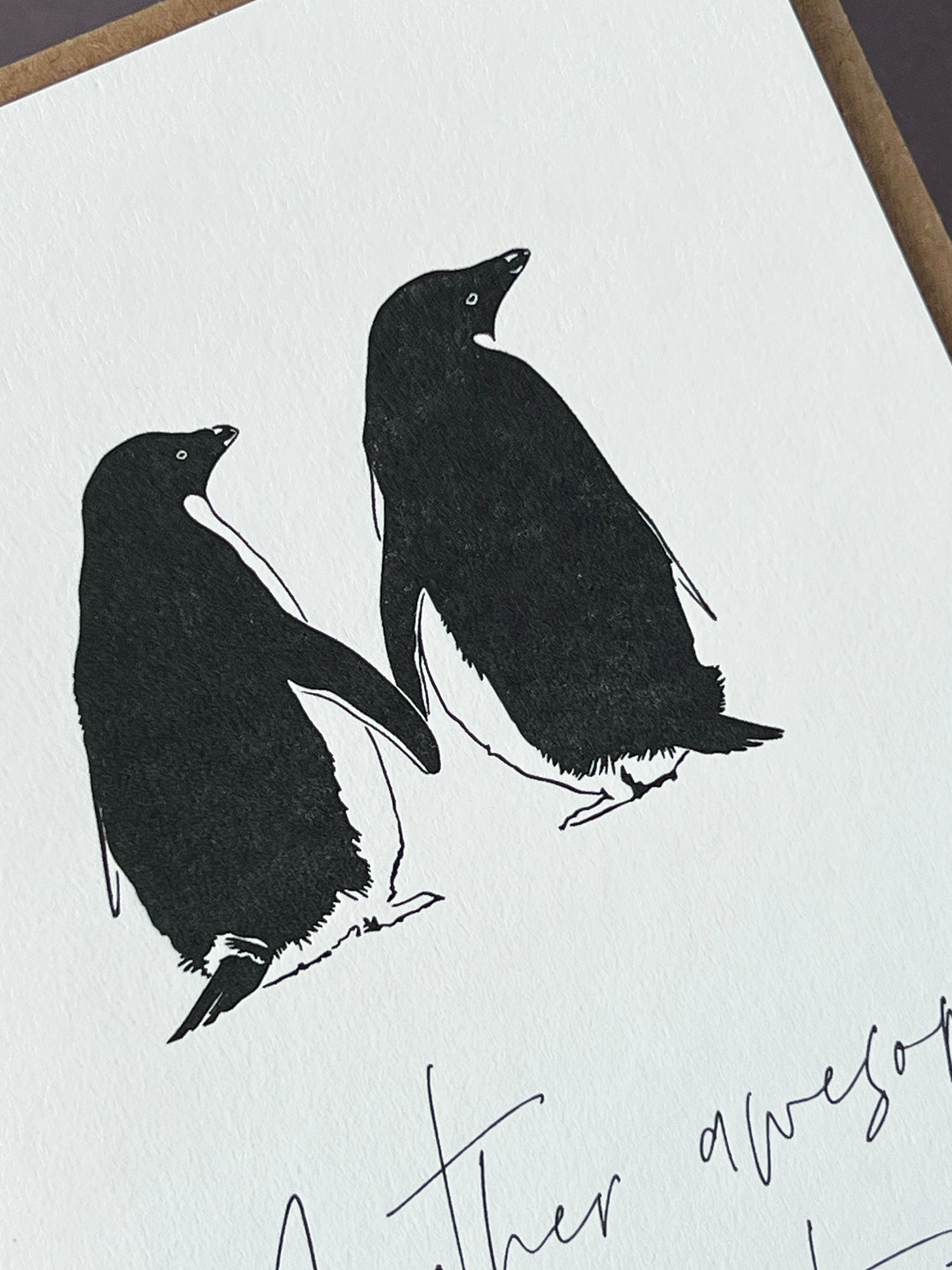 Awesome Penguin Card | Anniversary Card | Valentine's Day Card