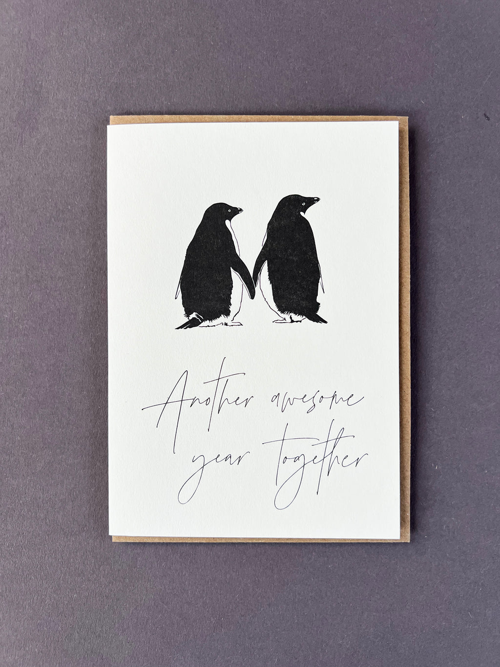 Awesome Penguin Card | Anniversary Card | Valentine's Day Card