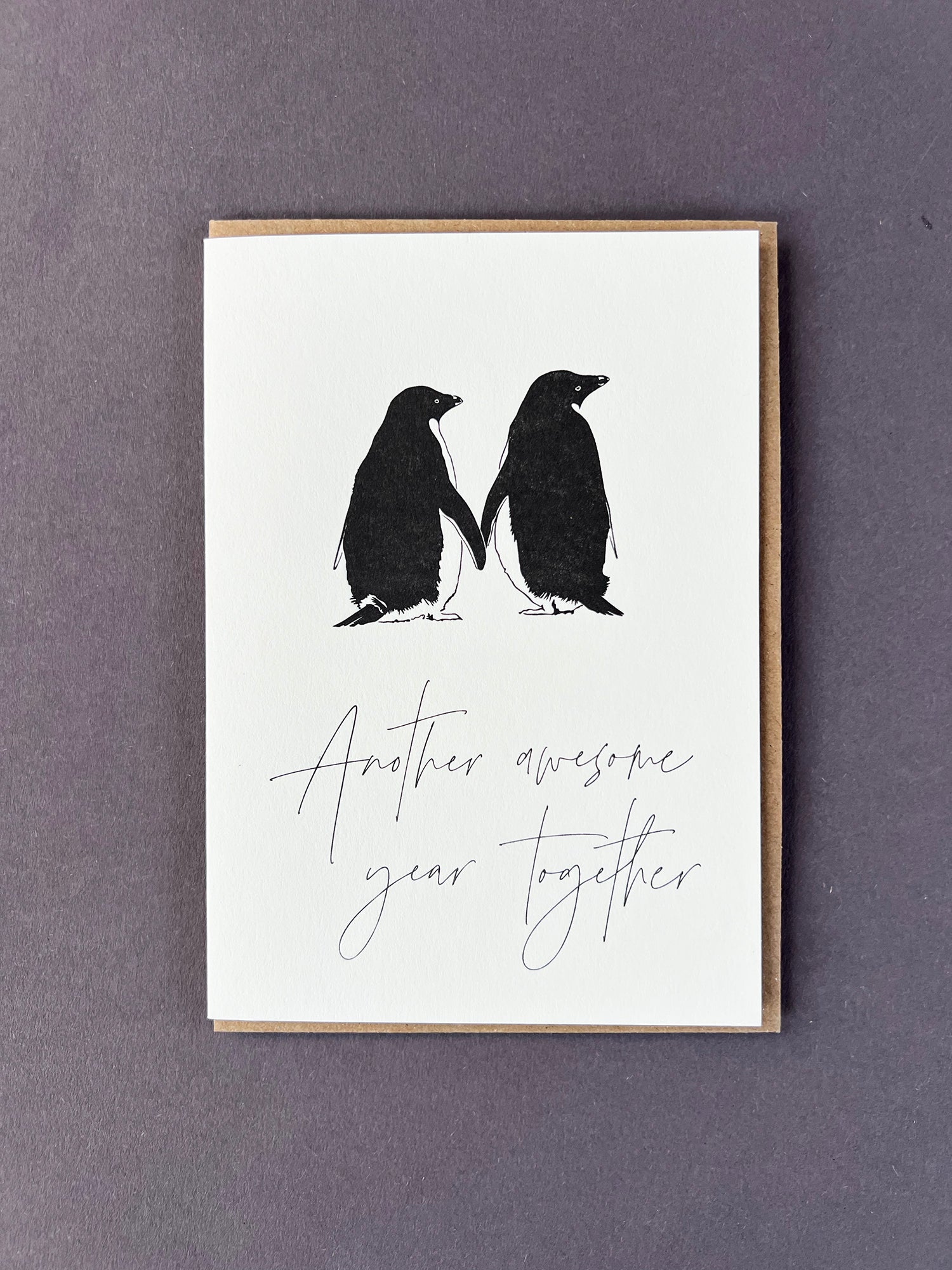 Awesome Penguin Card | Anniversary Card | Valentine's Day Card