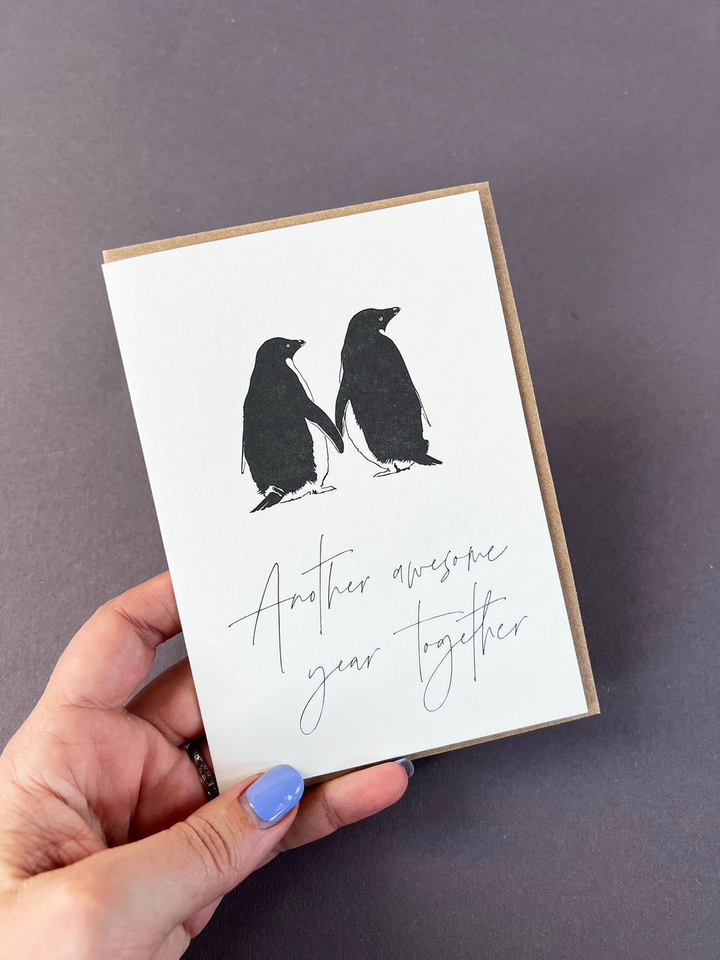 Awesome Penguin Card | Anniversary Card | Valentine's Day Card