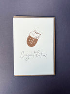 Congratulations Acorn Letterpress Card | New Baby Card