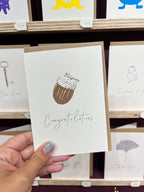 Congratulations Acorn Letterpress Card | New Baby Card