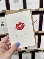 Love you Lips Card | Anniversary Card | Valentine's Day Card