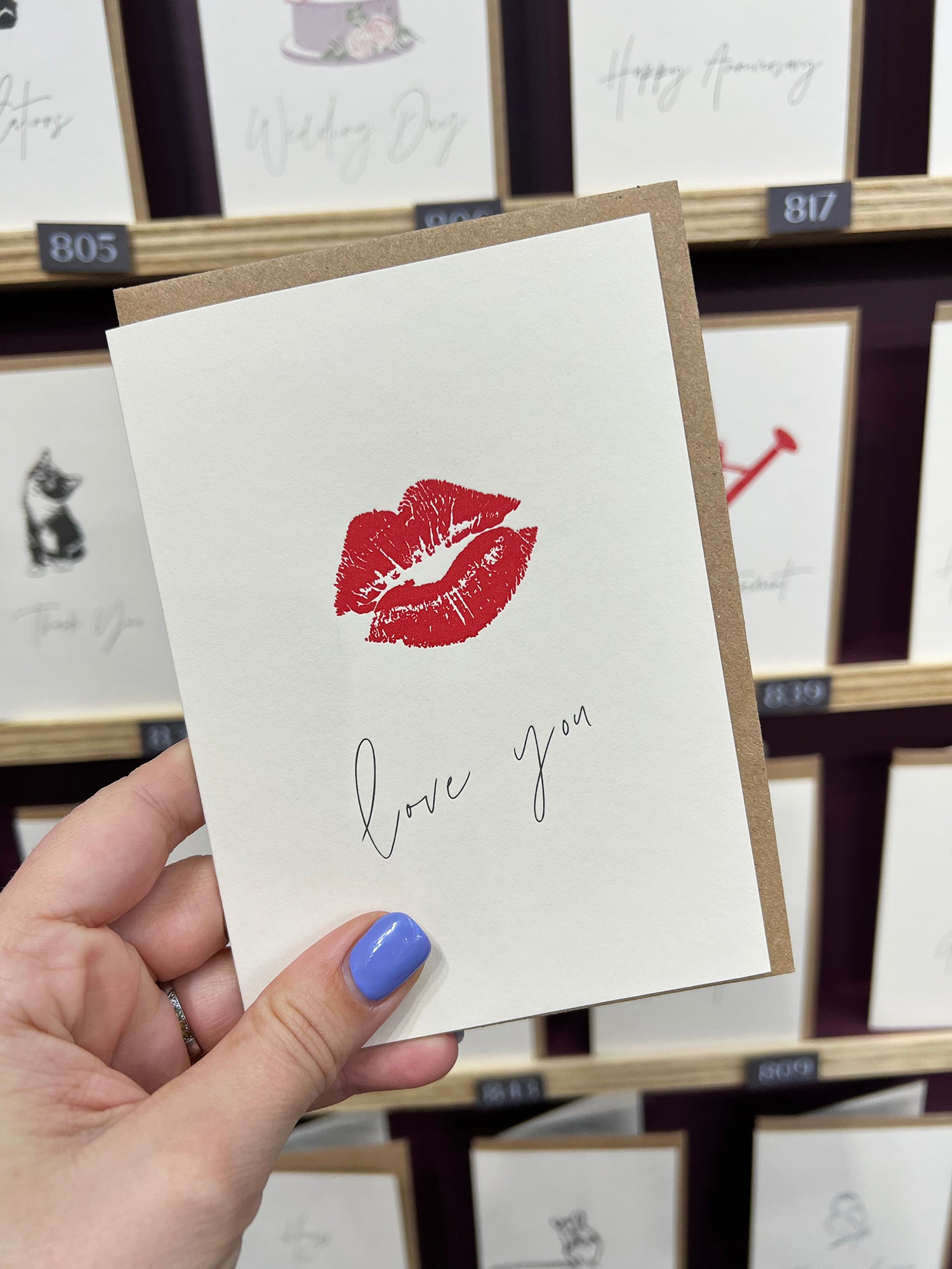 Love you Lips Card | Anniversary Card | Valentine's Day Card