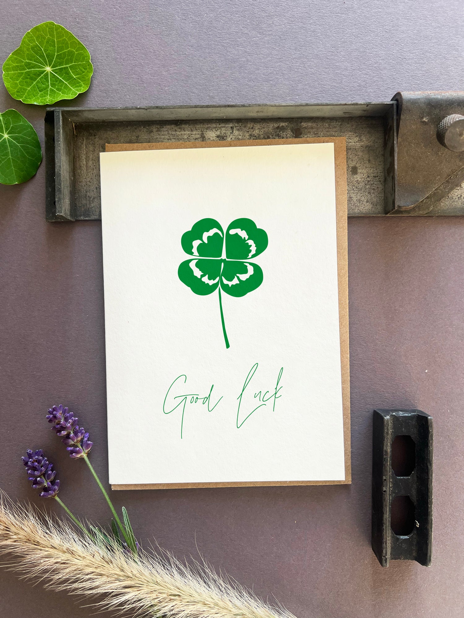 Good Luck Ladybug Letterpress Card