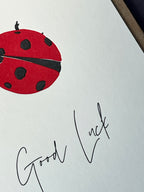 Good Luck Ladybug Letterpress Card