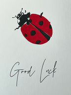 Good Luck Ladybug Letterpress Card