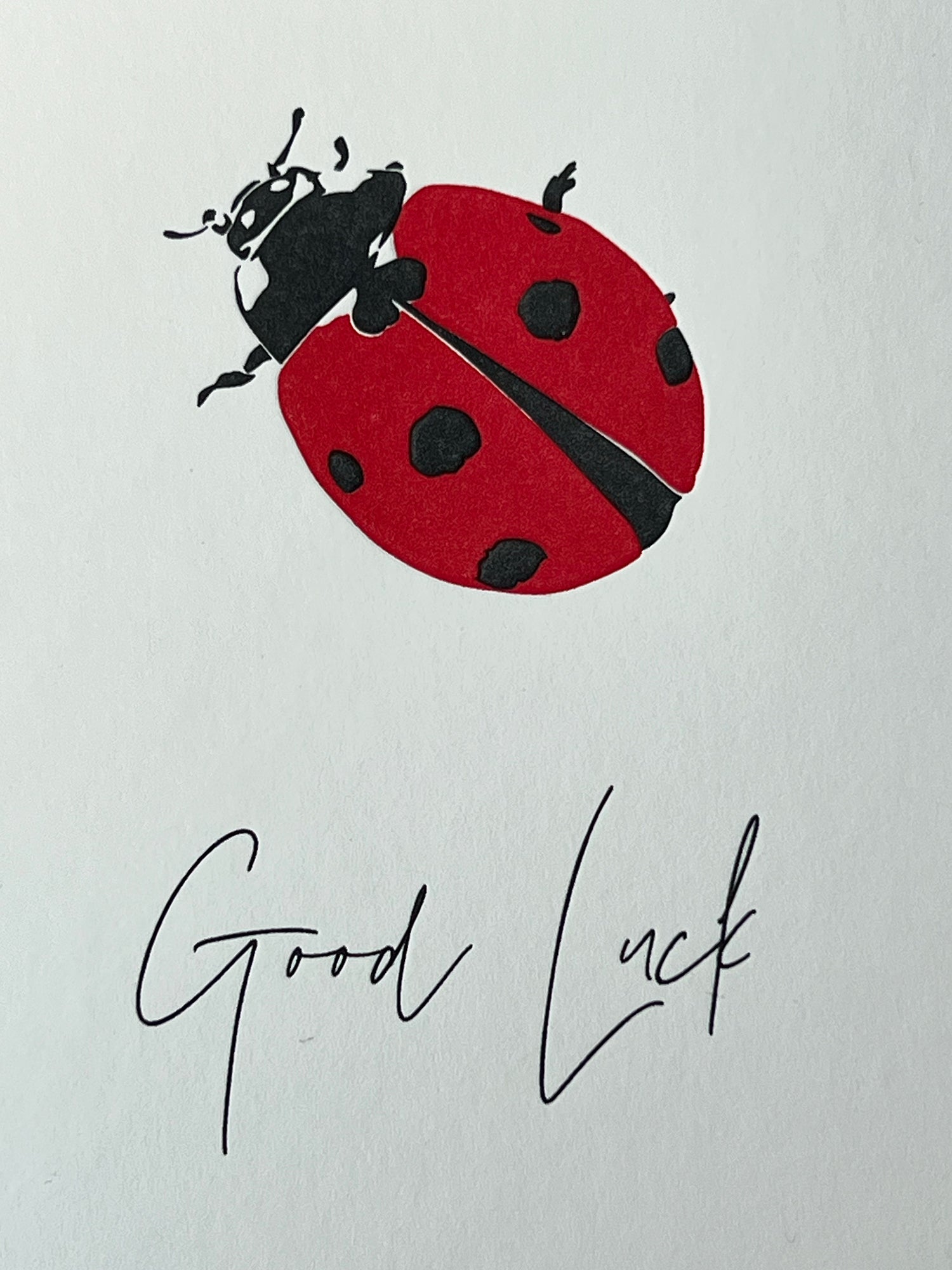 Good Luck Ladybug Letterpress Card