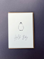 Hello Baby Penguin Card | New Baby Card