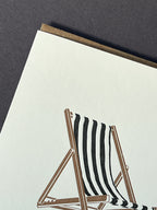 Retirement Deck Chair Letterpress Card