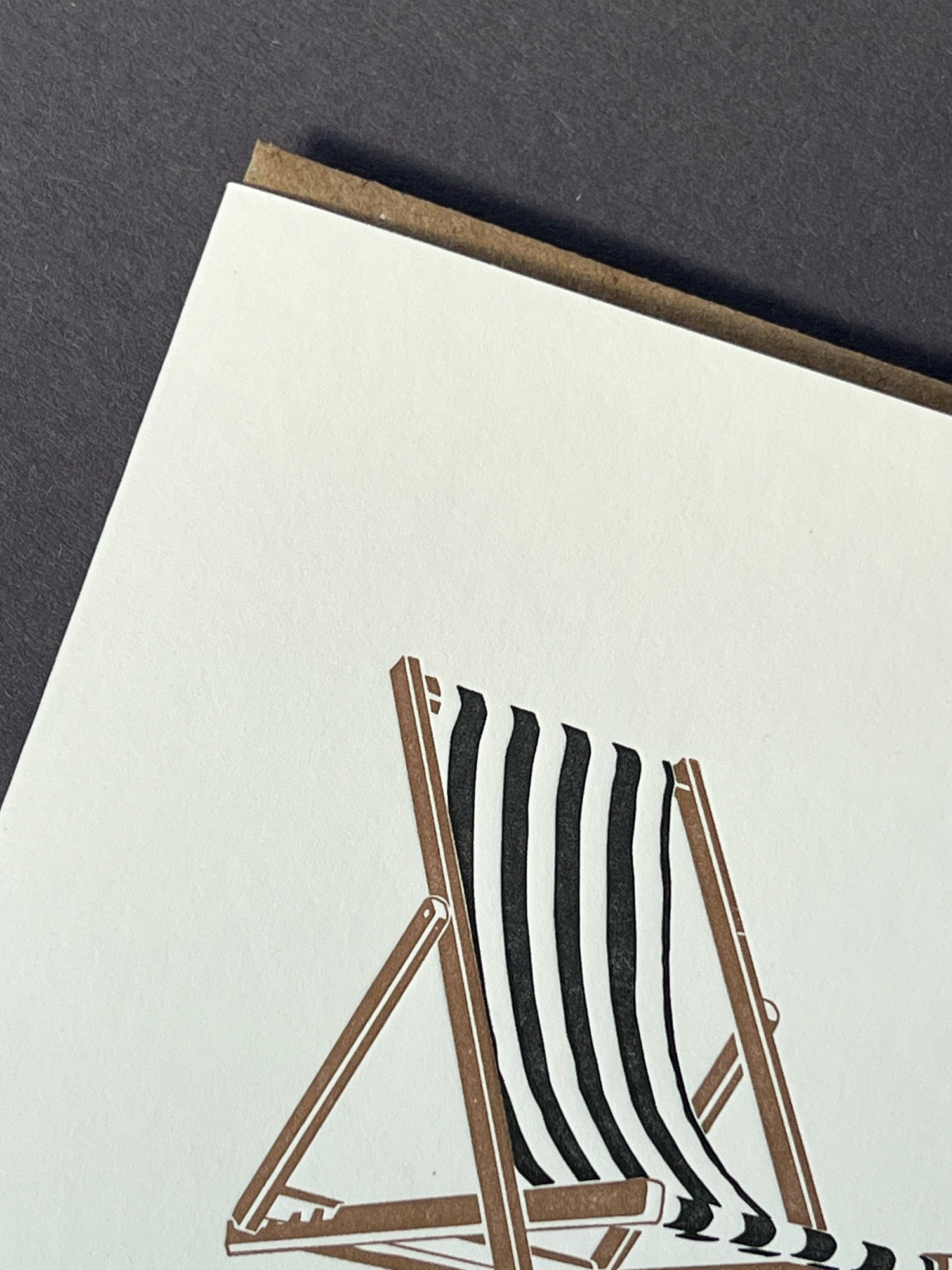 Retirement Deck Chair Letterpress Card
