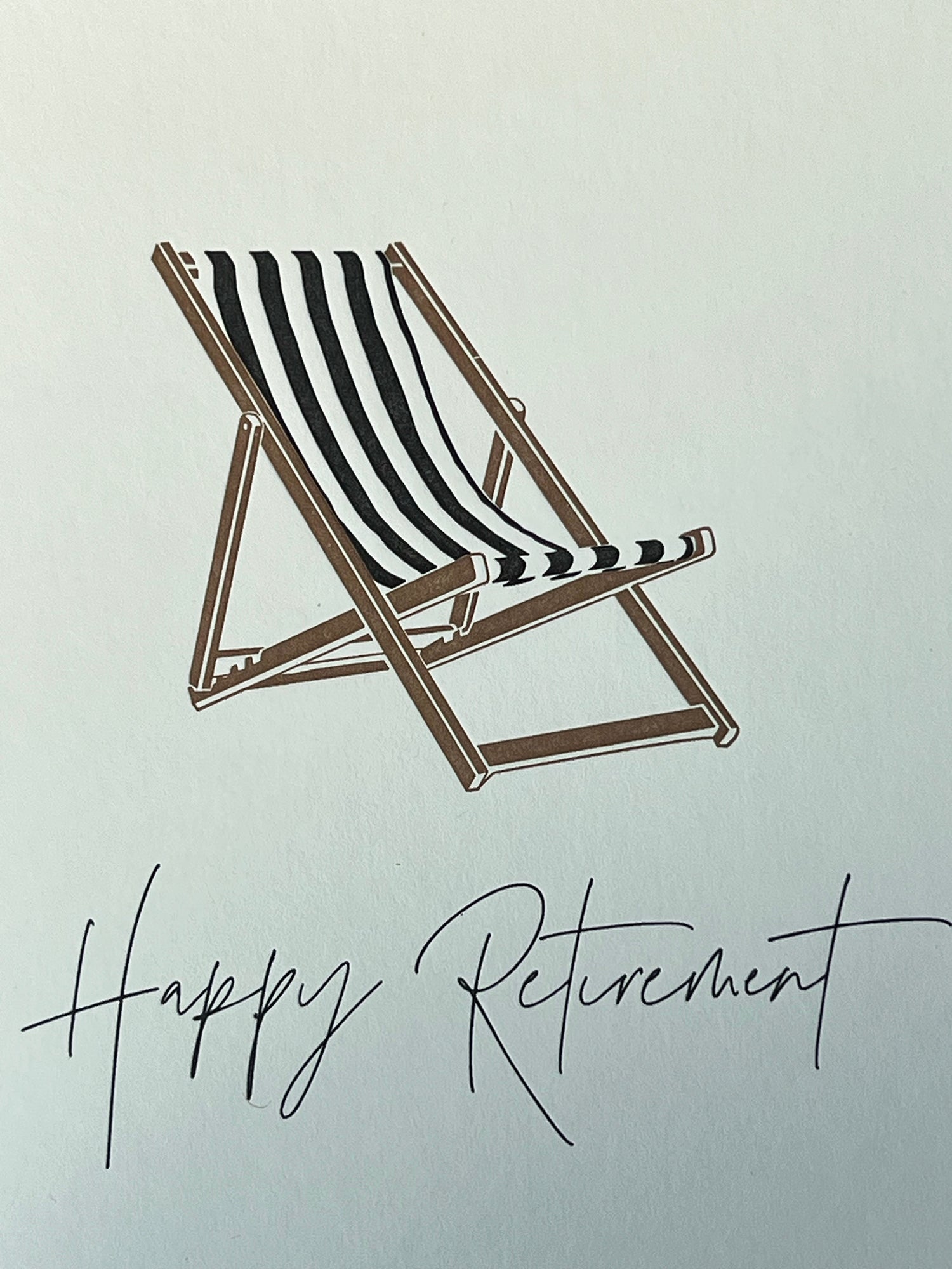 Retirement Deck Chair Letterpress Card