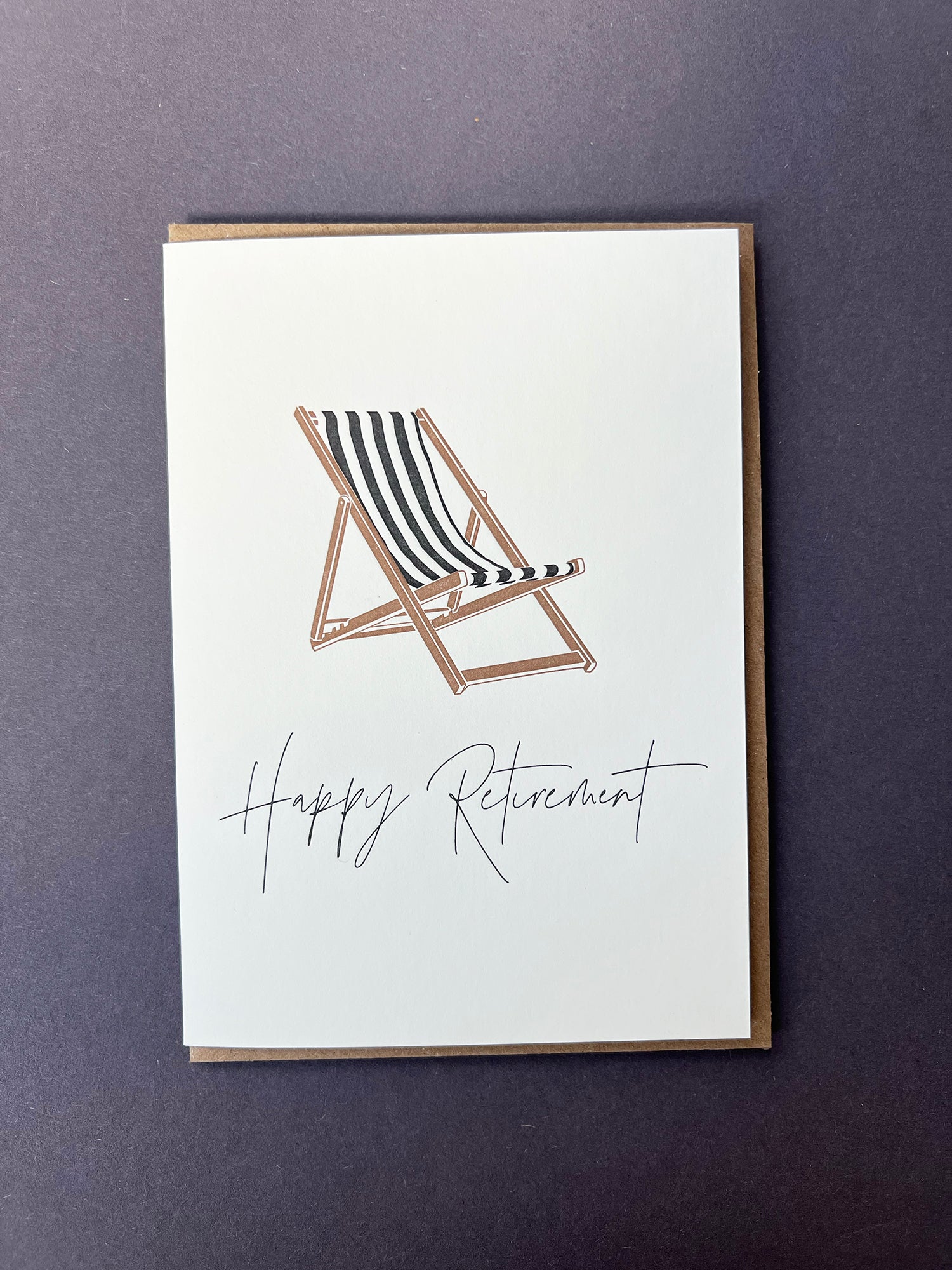 Retirement Deck Chair Letterpress Card