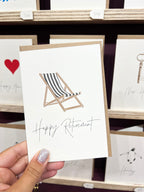 Retirement Deck Chair Letterpress Card
